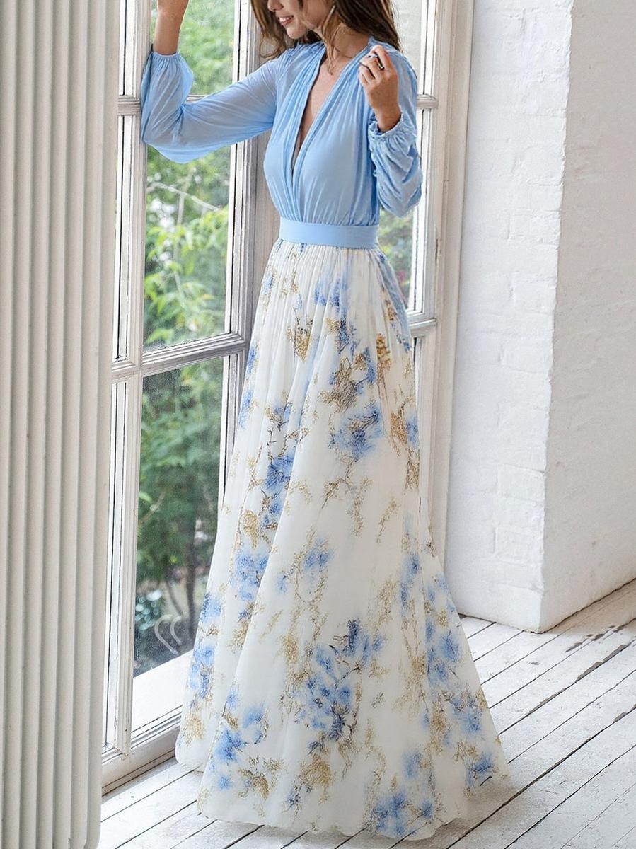 Harper™ | Robe Maxi avec Imprimé Floral Éblouissant