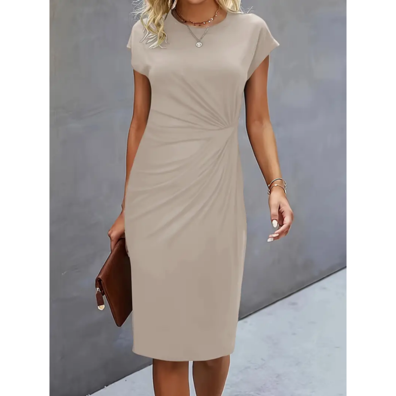 Elina – Robe formelle femme à manches courtes