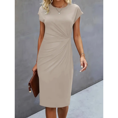 Elina – Robe formelle femme à manches courtes