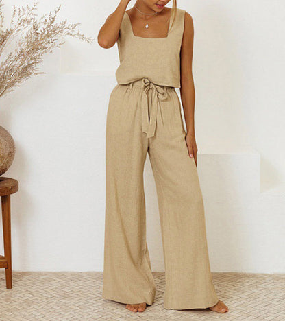 Milena - Ensemble Haut Minimaliste et Pantalons Amples
