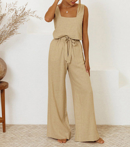 Milena - Ensemble Haut Minimaliste et Pantalons Amples