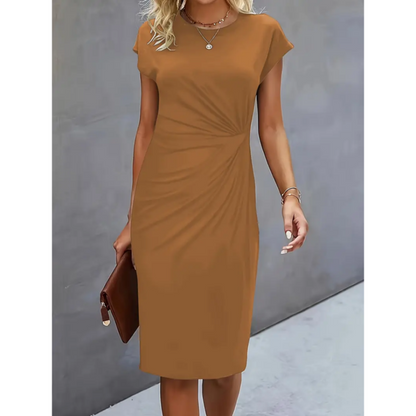 Elina – Robe formelle femme à manches courtes