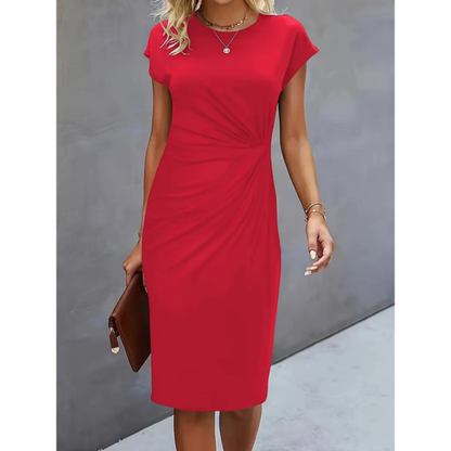 Elina – Robe formelle femme à manches courtes