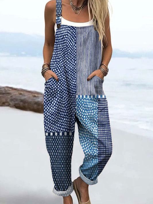 Florentina | Salopette en Patchwork Bleu