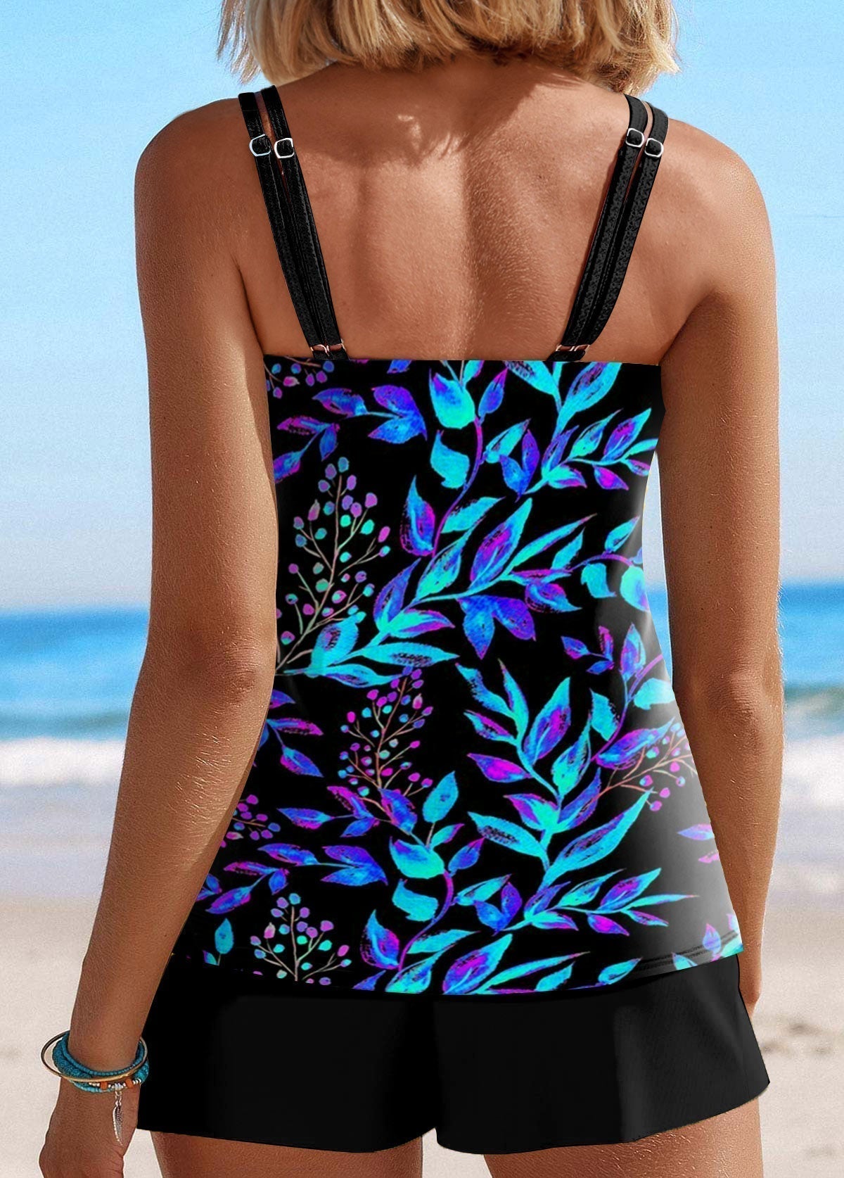 LUREYA – ENSEMBLE DE TANKINI À IMPRIMÉ FLORAL