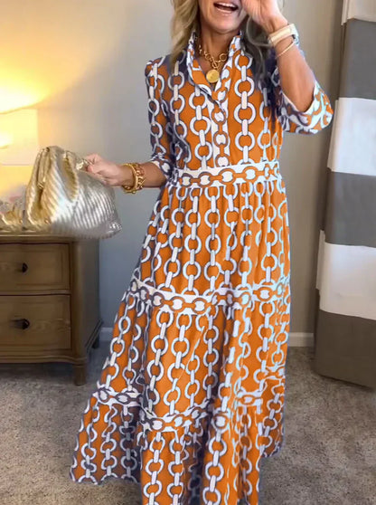 Juliette ~ Robe Midi avec Détail de Chaîne