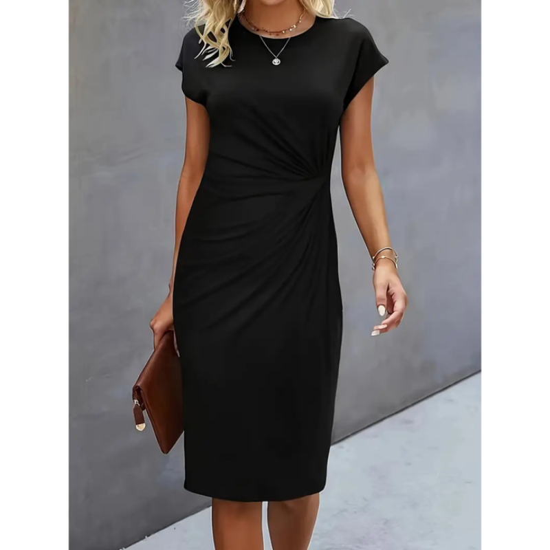 Elina – Robe formelle femme à manches courtes