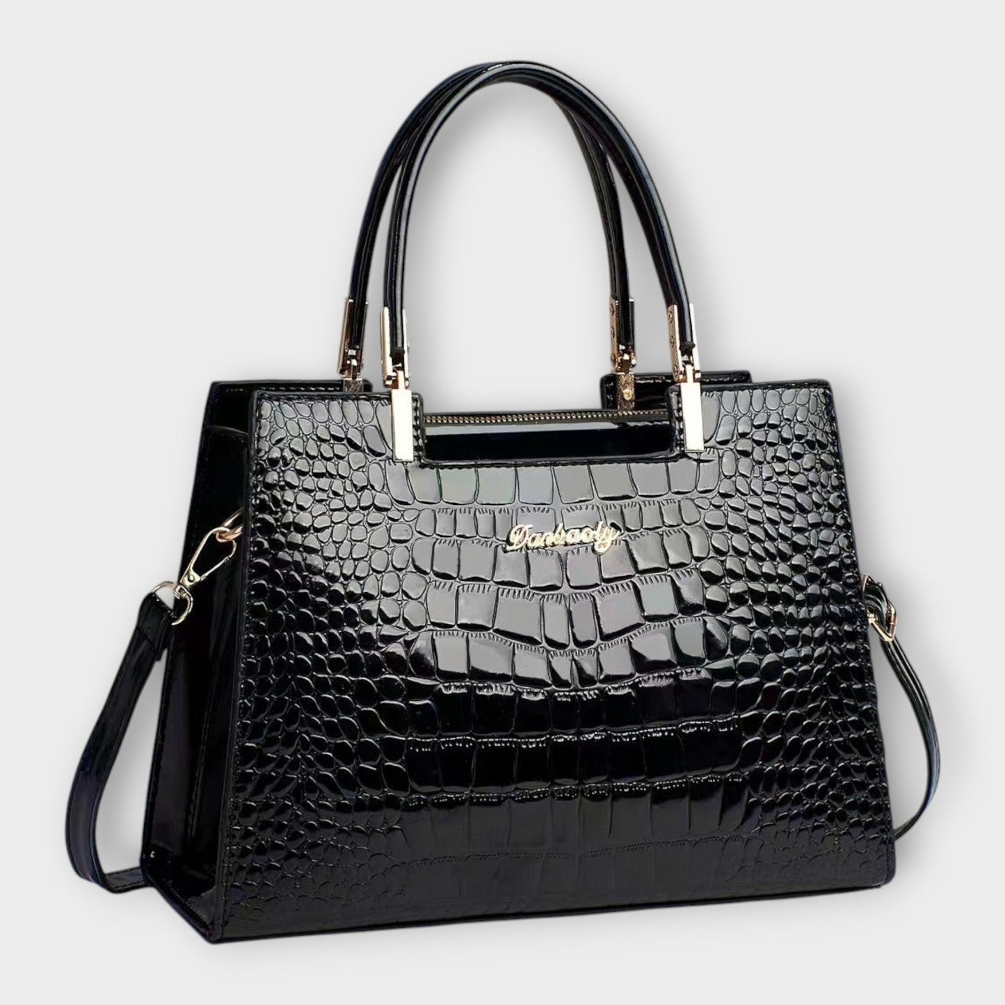 Gianna Boutique - Sac à Main en Cuir Croco Brillant