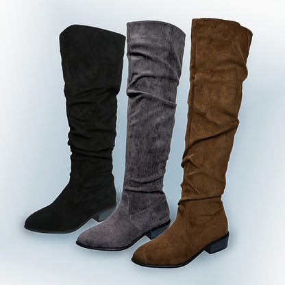 Bottes longues pour femmes à la mode, polyvalentes, au-dessus du genou