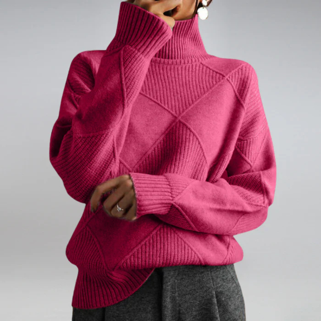 Lauren | Pull à Col Roulé en Cachemire Luxueux