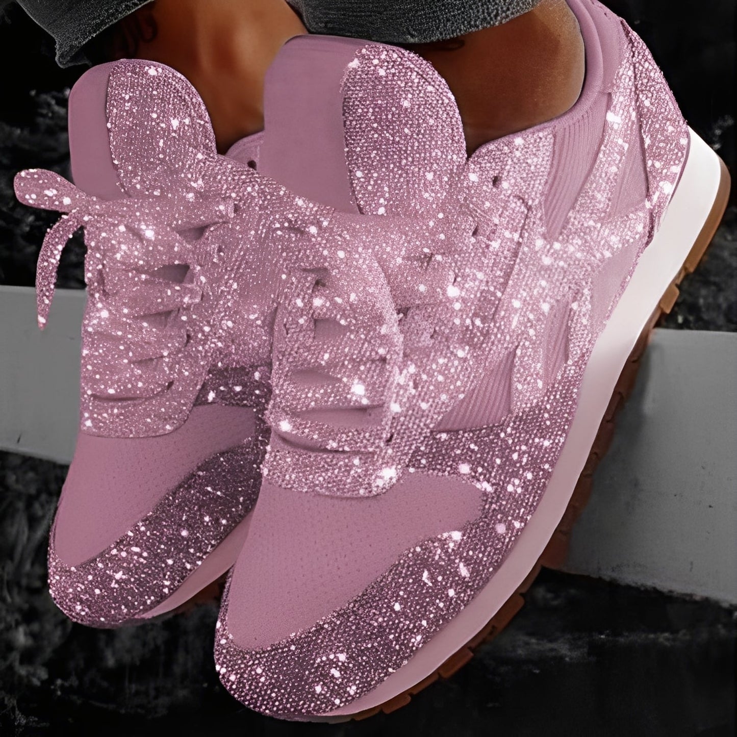 Kaycee - Baskets Muffin brillantes et décontractées pour femme