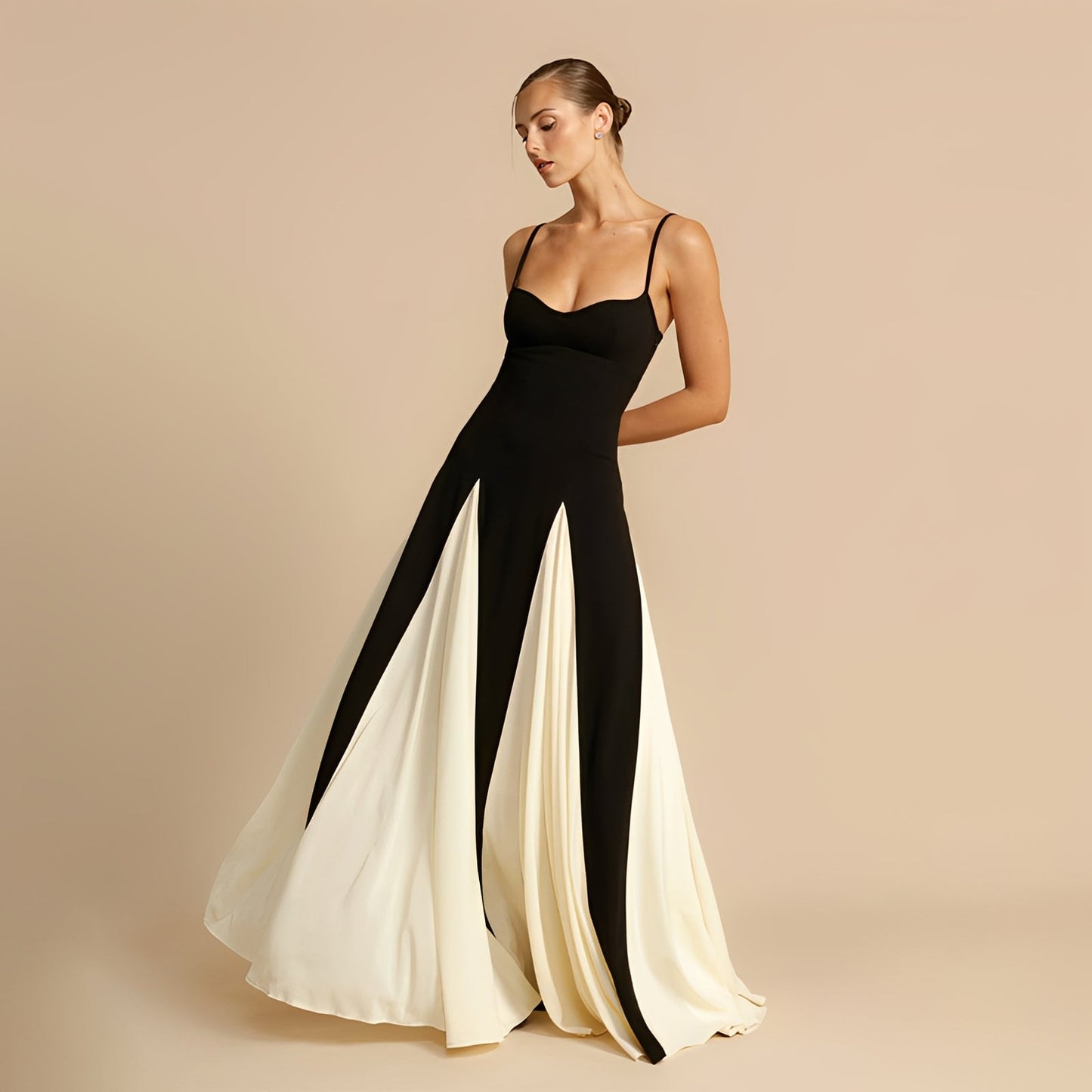 Eloise - Robe Élégante à Rayures Diagonales pour Femmes