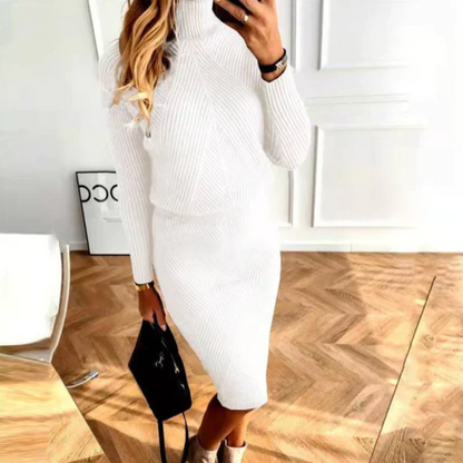 Robe-pull manches longues hiver pour femme | Midi