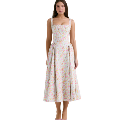 Irene - Robe Midi Élégante avec Corset pour Femmes
