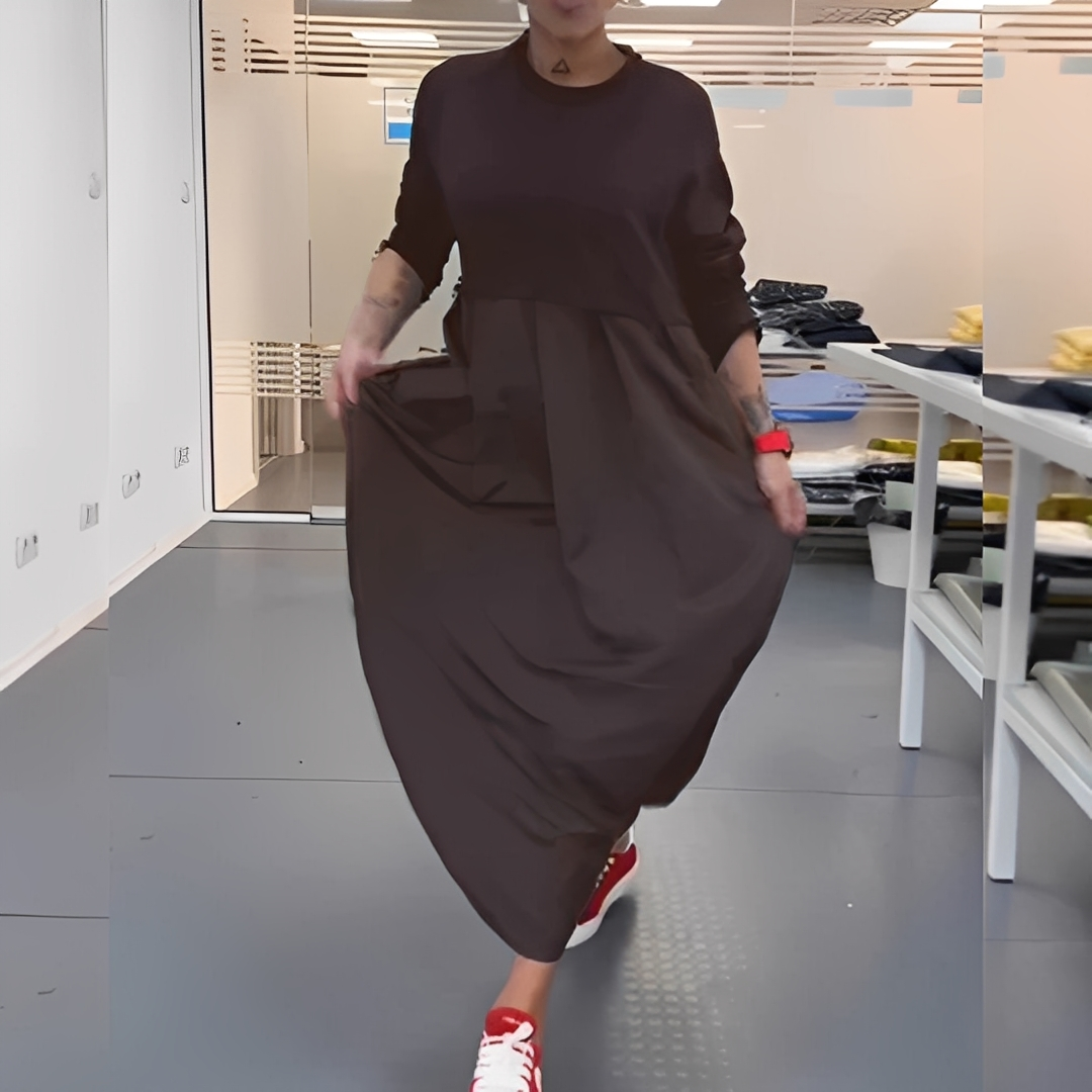 Gisèle - Robe décontractée à col rond pour femmes