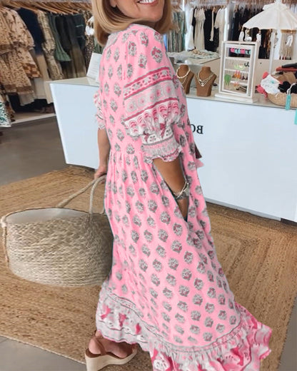 Inès | Robe boheme Chic pour femme | Maxi