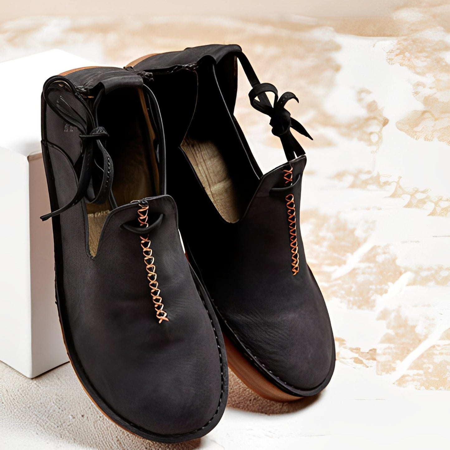 Noël - Chaussures en cuir pour femmes polyvalentes