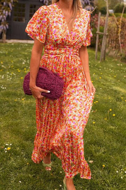 Robe Longue Élégante Evelyn avec Décolleté en V