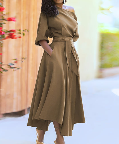 Rachael - Robe élégante avec ceinture pour femmes