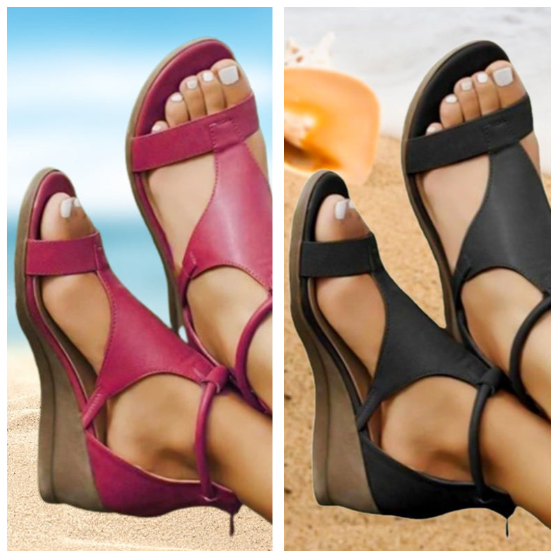 Anne – Sandales orthopédiques en cuir avec talon