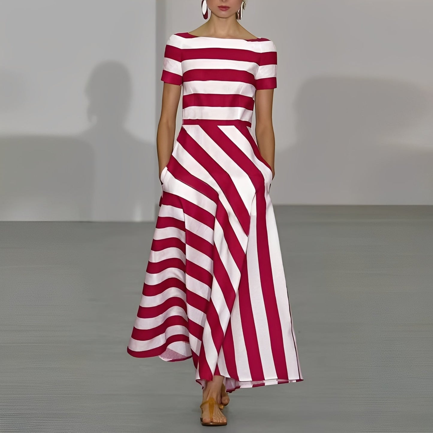 Rebecca - Élégant robe maxi en ligne A pour femmes