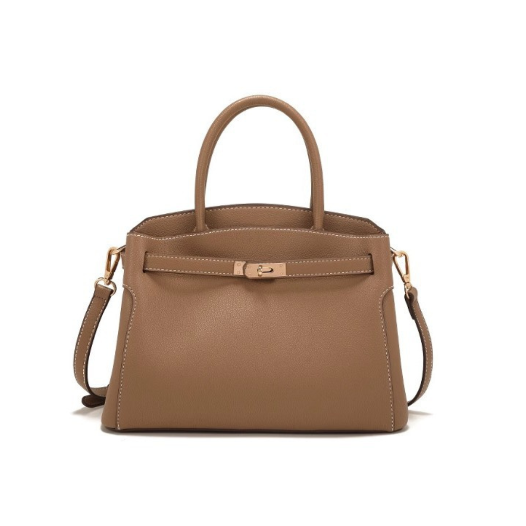 Sac à bandoulière structuré pour femme avec poignée supérieure et fermeture