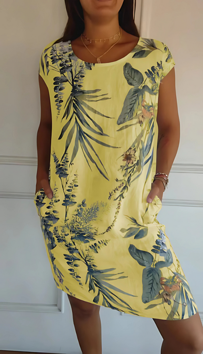 Iris - Robe imprimée décontractée à coupe ample jusqu'aux genoux