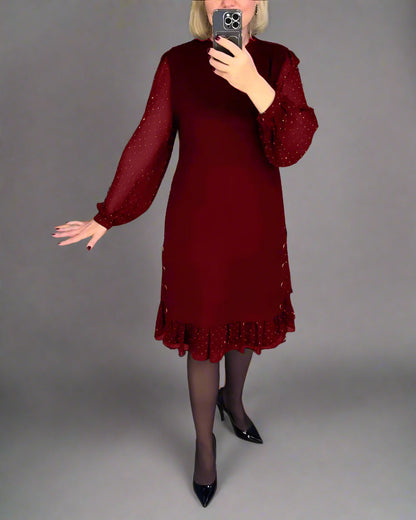 Swenthilda | Robe Élégante d'Automne avec Coupe Flatteuse