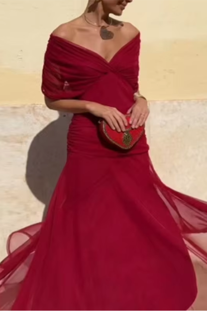 Luisa | Robe de soirée longue élégante avec décolleté en V