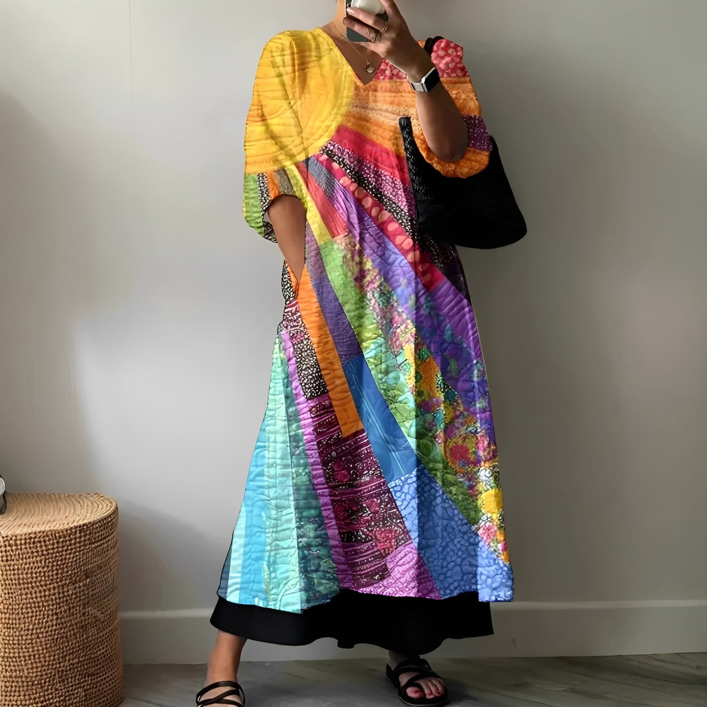 Angeleka - Robe confortable et colorée pour femmes