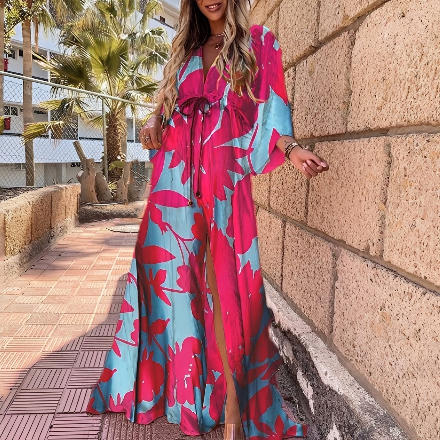 Elizabeth - Élégant, maxi-robe irrégulière pour femmes