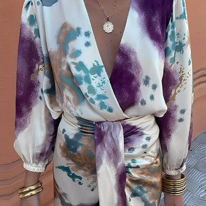 Éva - Robe élégante avec décolleté en V pour femmes