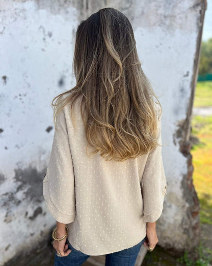 VARENA - Blouse en Chiffon Jacquard Chic