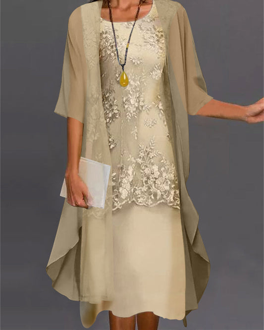 Emma - Élégant robe en georgette deux pièces