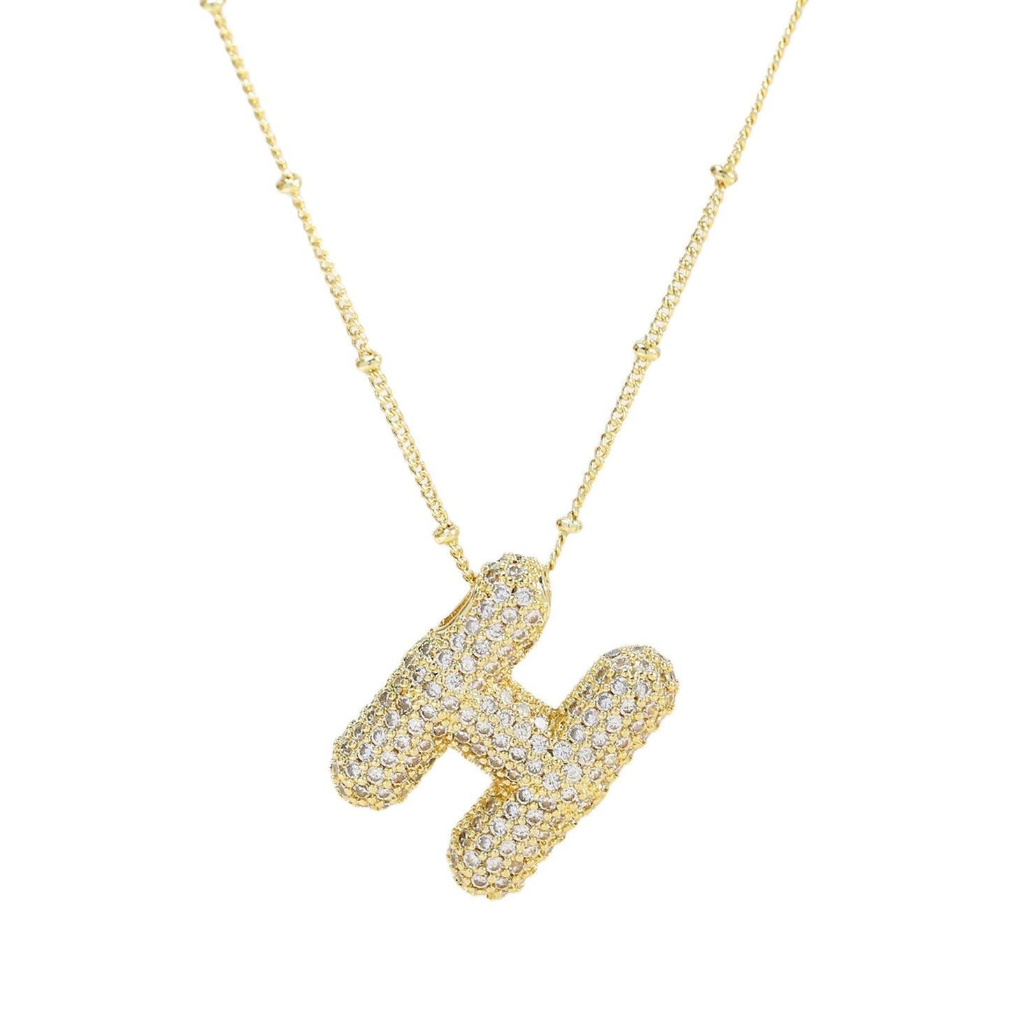 Savannah | Collier avec Lettre à Bulles en Diamant