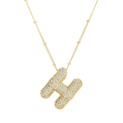 Savannah | Collier avec Lettre à Bulles en Diamant