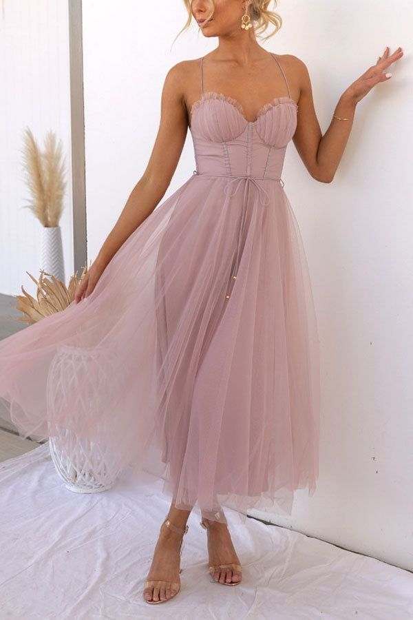 Robe Longue Élégante avec Bustier - Robe de Cérémonie Fluide