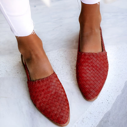 Whisper - Sandales en cuir tissées élégantes pour femme