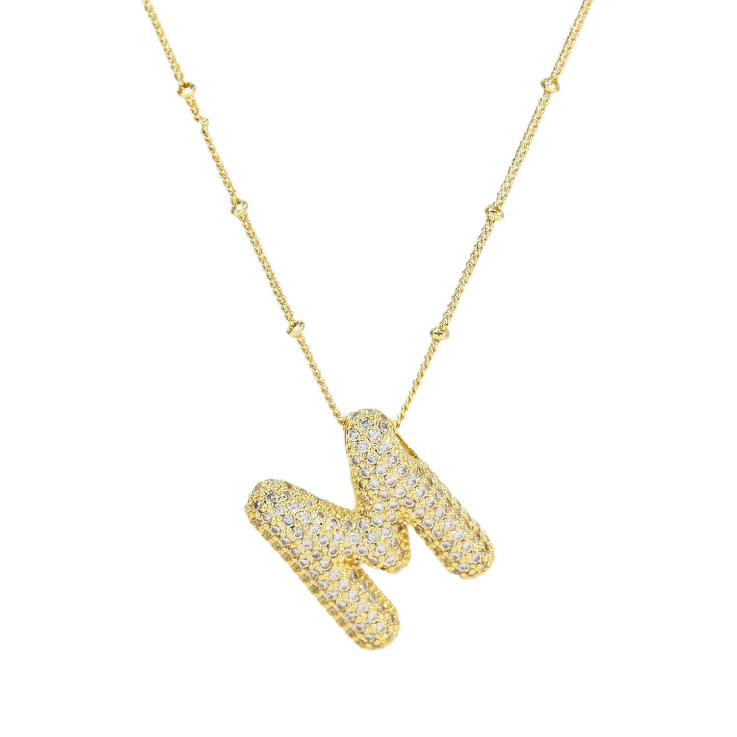 Savannah | Collier avec Lettre à Bulles en Diamant