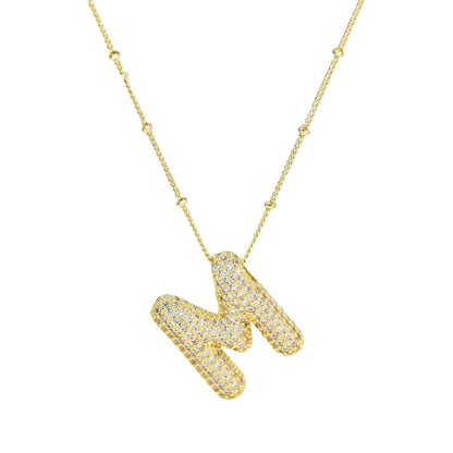 Savannah | Collier avec Lettre à Bulles en Diamant