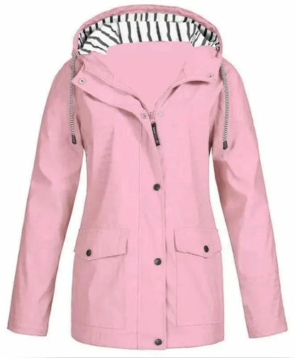 Ilektra - Veste Élégante Imperméable à Manches Longues avec Capuche