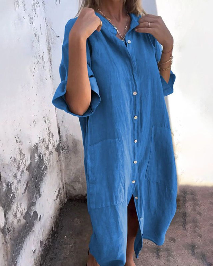 MEIVA - Robe Longue en Coton et Lin