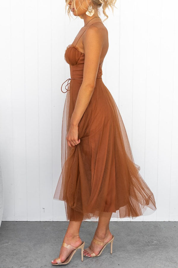 Robe Longue Élégante avec Bustier - Robe de Cérémonie Fluide
