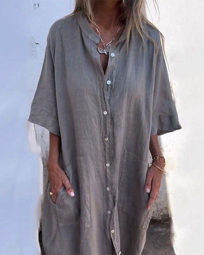 MEIVA - Robe Longue en Coton et Lin