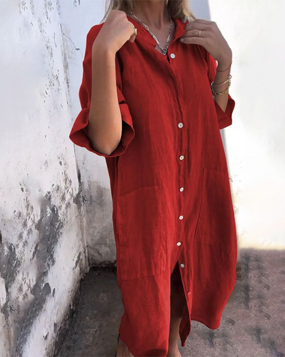 MEIVA - Robe Longue en Coton et Lin