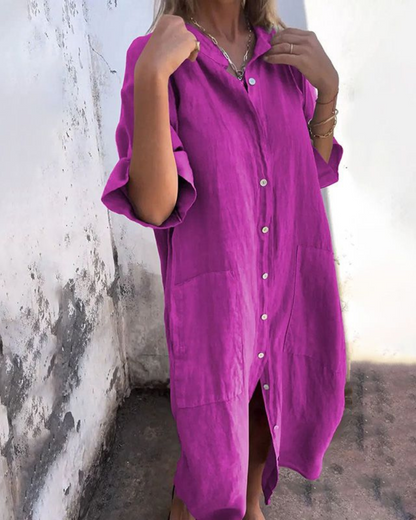 MEIVA - Robe Longue en Coton et Lin