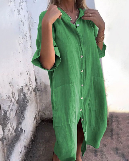 MEIVA - Robe Longue en Coton et Lin