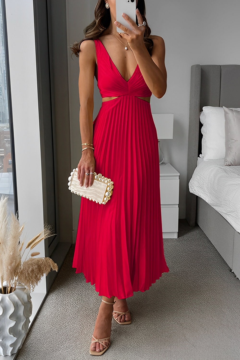 Keslie – Robe plissée élégante pour occasions spéciales