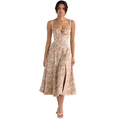 Irene - Robe Midi Élégante avec Corset pour Femmes