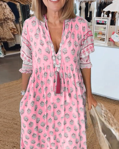 Inès | Robe boheme Chic pour femme | Maxi